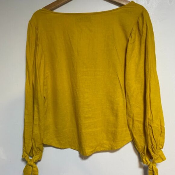 URBAN OUTFITTERS Mustard Yellow Women's Top Blouse Size S-P - Picture 9 of 9